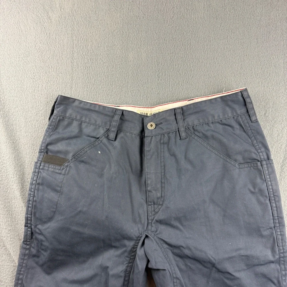 Iron and Resin Pants Men's 32x32 Blue Workwear Union Utility Canvas Collar